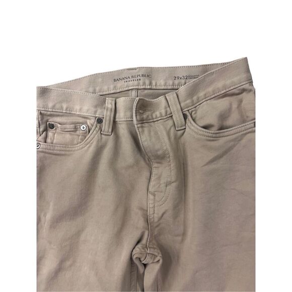 Banana Republic Men’s Tan Athletic Tapered Fit Cotton Jeans Size 29”x32” - Picture 7 of 9